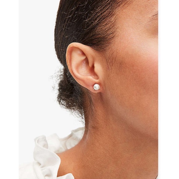 KATE SPADE • Brilliant Statements Mini Tri-Prong Stud Earrings - Picture 2 of 5